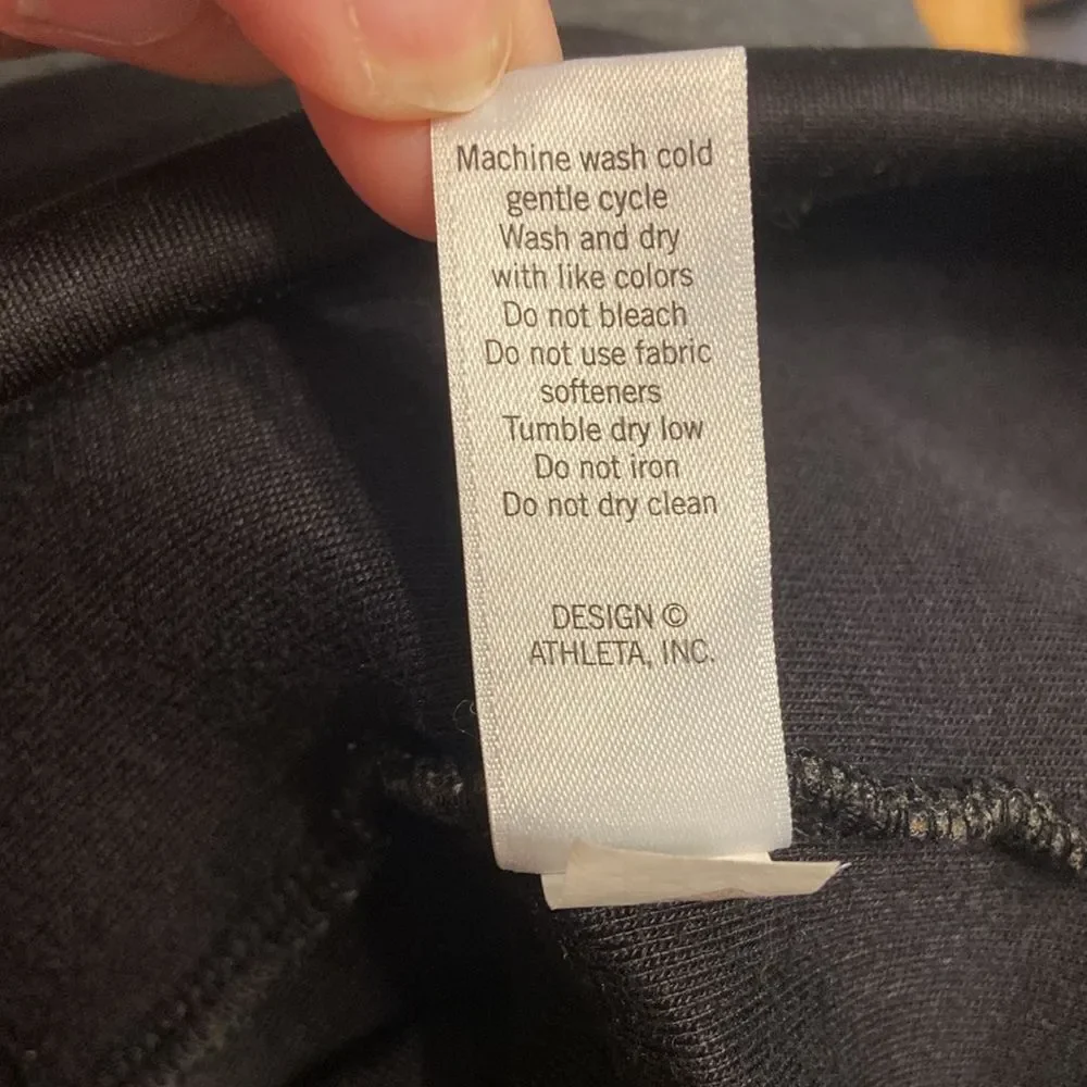 Athleta Gray & Black Fuse Scuba Sweatshirt Size Medium Tall